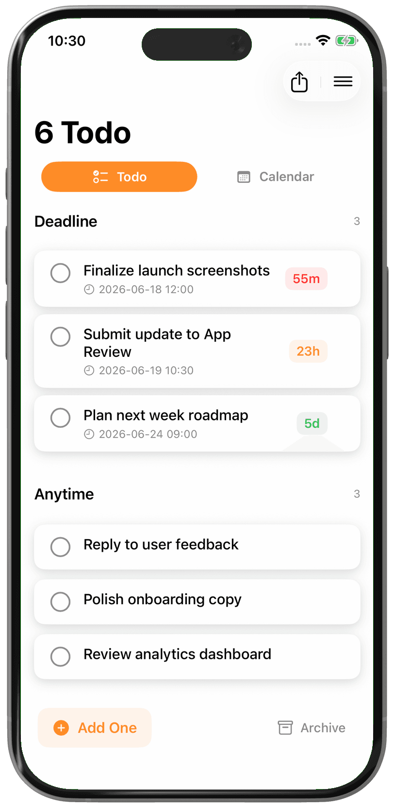 DDLTodo app preview
