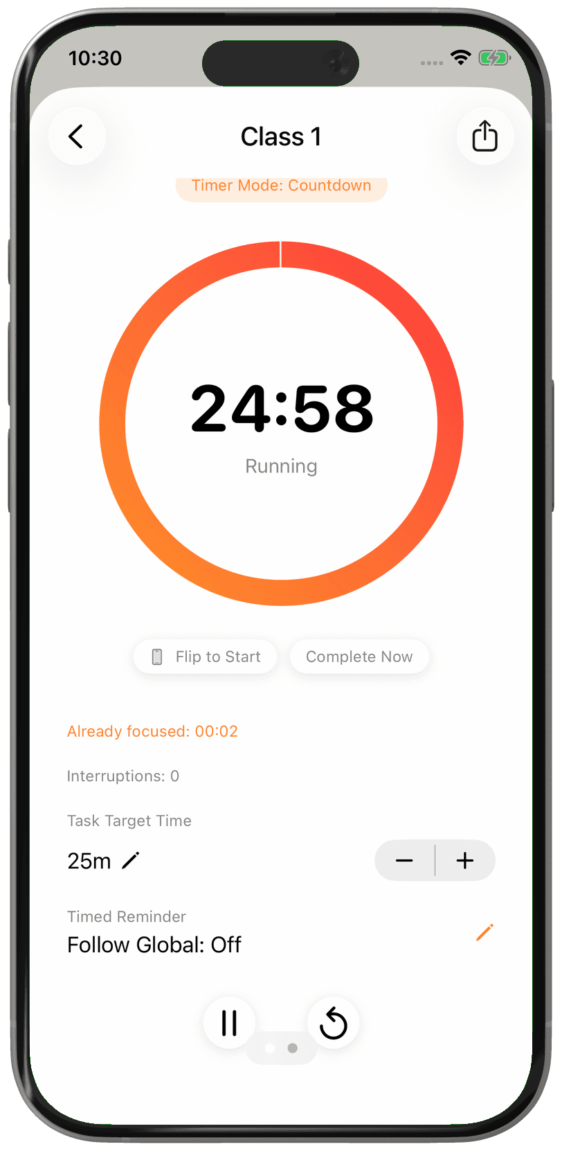 FlipTimer app preview